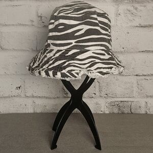 Open Edit Zebra Print Bucket Hat